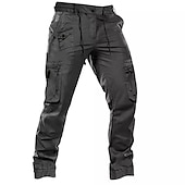 billiga Cargobyxor-Herr Militärbyxor Cargo byxor Långbyxor Arbetsbyxor Snörning Elastisk midja Flera fickor Slät Komfort Andningsfunktion Ledigt Dagligen Streetwear 100 % bomull Sport Mode Svart Grön Microelastisk