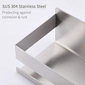 cheap Shower Caddy-Shower Caddy Bathroom Shelf,Self-Adhesive Shower Shelf Stainless Steel Wall-mounted Punch-free Bathroom Storage For Bathroom,Kitchen(Brushed Nickel,Matte Black)
