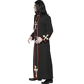 cheap Men&#039;s Costumes-Vampire Pastor Cosplay Costume Masquerade Adults&#039; Men&#039;s Cosplay Halloween Carnival Performance Halloween Halloween Carnival Masquerade Easy Halloween Costumes With Wig