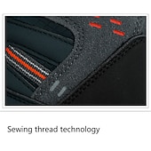 abordables Botas de montaña-Botas de senderismo impermeables para hombre con cordones rojos: calzado de exterior duradero para terrenos difíciles