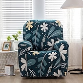 cheap Recliner Chair Cover-Recliner Covers Slipcovers Super Stretch Floral Printed Sofa Couch Cover Non Slip 1 Seater Lazy Boy Chair Covers Furniture Protector with Side Pocket for Living Room