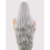 お買い得  トレンドの合成ウィッグ-マーベル黒猫ロングシルバーグレーコスプレウィッグハロウィンコスプレパーティーウィッグ