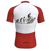 Χαμηλού Κόστους Ανδρικές φανέλες-Ανδρικά Φανέλα ποδηλασίας Με Μοτίβο Αστείος Εξέλιξη Κοντομάνικο Ποδήλατο Αθλητική μπλούζα Μπολύζες με 3 πίσω τσέπες Ποδηλασία Βουνού Ποδηλασία Δρόμου