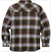 economico camicie di flanella-Per uomo Plaid Camicia di flanella Sopracamicia Manica Lunga Camicia Collo ripiegato Streetwear Quotidiano Stampa Giallo Chiaro Vinaccia Rosso+Grigio+Nero Nero + grigio scuro + blu navy Blu Bottonato