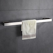 halpa Pyyhetangot-pyyheteline seinään kiinnitettävä 304 ruostumaton teräs pyyheteline kylpyhuonehylly moderni tyyli pyyhetanko 50cm/60cm (musta/harjattu nikkeli/kromi)