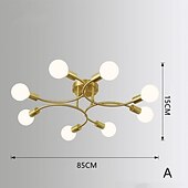cheap Ceiling Lights-Golden Bedroom Ceiling Lamp Creative Multi Head Simple Living Room Dining Room Lamp Household Led Main Lamp