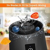 levne Kuchyňské spotřebiče-přenosný mixér osobní mixér s USB dobíjecím mini mixérem na ovocné šťávy mixér osobní velikosti na smoothie a koktejly mini odšťavňovač cestovní šálek 380 ml ovocné šťávy