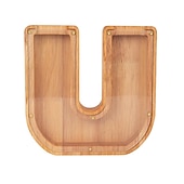 economico I regali-salvadanaio in legno fai da te per ragazzi e ragazze lettere salvadanaio in legno salvadanaio, salvadanaio in legno regalo per compleanno bambini, regalo di Natale
