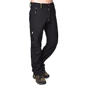 halpa Pohjat-Miesten Vaellushousut Fleecevuoriset housut Softshell-housut Talvi Ulko- Pidä lämpimänä Tuulenkestävä Hengittävä Vedenkestävä Housut Alaosat Joustava vyötärö Vetoketjullinen tasku Musta Tumman harmaa