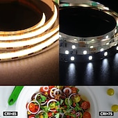 זול שלט רחוק-אורות usb cob led פס 5v 1-3m ניתנים לעמעום 300led / m cri85 עם שלט רחוק rf תאורת טלוויזיה אחורית מנורת סרט גמיש מתחת לארון לתאורת עשה זאת בעצמך בחדרי שינה מטבחים ובתים