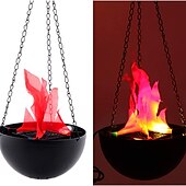economico Luci decorative-luci di halloween led falso fuoco fiamma luce 3d tremolante fuoco fiamma elettronica fiamma luce di notte prop simulata fiamma lampada prop per halloween natale decorazione del partito al coperto