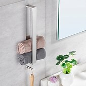 cheap Towel Bars-Self Adhesive Towel Rack Multi-Function 40cm Towel Bar Bathroom Rack 304 Stainless Steel(Black/Chrome/Brushed Nickel)