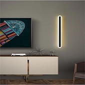 economico Luci da parete-Lightinthebox Lampada da Parete Lunga Minimalista, Lampada da Parete Moderna a LED da 40 cm/60 cm, Lampada da Parete per Soggiorno, Camera da Letto, Comodino, Lampada da Parete per Interni in