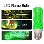 billiga LED-klotlampor-4 st led eld flamma glödlampa 4 lägen dynamisk flimmer effekt lampa gravitationssensor för inomhus utomhus hem party dekoration