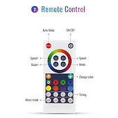 abordables Contrôle WiFi et musique-3 m/5 m rgbic bandes lumineuses néon avec wifi néon corde lumière bricolage barre lumineuse app contrôle musique synchronisation tv rétro-éclairage jeu salon chambre décoration
