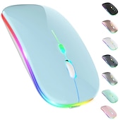 cheap Mice-LED Wireless Mouse Slim Silent Mouse 2.4G Portable Mobile Optical Office Mouse with USB and Type-c Receiver 3 Adjustable DPI Levels for Laptop PC Notebook MacBook