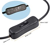 economico Accessori LED-2 pz 30 cm dc 5,5 mm x 2,5 mm maschio a femmina cavo di collegamento interruttore (adatto per telecamera di sicurezza cctv led)