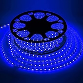 cheap Waterproof Strip Lights-LED Strip Light Plug in Outdoor Waterproof IP67 AC220V 4040 LED Strip Light Diode Tape Holiday Decorative Light LED String with 60led / m with EU Plug