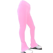 baratos Calças e Leggings de Patinação Artística-Calças para Patinação no Gelo Mulheres Para Meninas Patinação no Gelo Meia-calça Calças Preto Rosa claro Azul Real Tosão Elastano Elasticidade Alta Treino Profissional Competição Roupa para Patinação