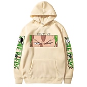 economico Grafica di personaggi di cartoni animati e film-One Piece Roronoa Zoro Felpa con cappuccio Anime Cartone animato Manga Tasca frontale Grafica Per Da coppia Per uomo Per donna Per adulto Stampa a caldo