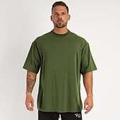 economico T-shirt e Canottiere da Corsa-Per uomo Maglia da palestra Camicia da allenamento T-shirt da corsa Manica corta Superiore Sportivo Athleisure Autunno Cotone Traspirante Morbido Effetto sauna Pallacanestro Jogging Addestramento