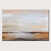 voordelige Schilderijen van landschappen-handgemaakte olieverf canvas muur kunst decoratieve abstracte mes schilderij landschap geel voor home decor gerold frameloze niet-uitgerekt schilderij