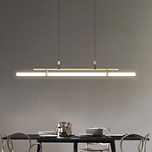 economico Design della linea-Lampada a sospensione a led da 80 cm linea moderna design catena lampada a sospensione regolabile per cucina sala da pranzo soggiorno nero e oro 110-120v 220-240v