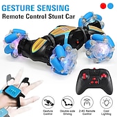 cheap RC Vehicles-2.4G 4WD Gesture Sensing Car Remote Control Stunt Car 360 All-Round Drift Twisting Off-Road Dancing Vehicle Kids Toys W/ Lights