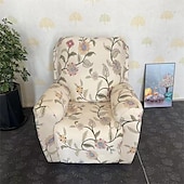 cheap Recliner Chair Cover-Recliner Covers Slipcovers Super Stretch Floral Printed Sofa Couch Cover Non Slip 1 Seater Lazy Boy Chair Covers Furniture Protector with Side Pocket for Living Room