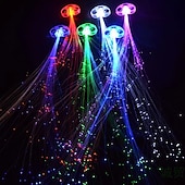 abordables cotillons-Lot de 10 jouets lumineux LED clignotants optiques lumières de cheveux LED clignotant LED jouets lumineux barrettes pour la fête