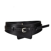 baratos cinto-Mulheres Cinto Couro Ecológico Branco Preto Camelo Cáqui Laranja Largo Ao ar livre Rua Dia a Dia Feriado Cor imaculada / Primavera / Verão / Outono / Inverno / Caqui