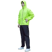 abordables Chaquetas y chalecos para hombre-Hombre Chaqueta de Ciclismo con Pantalones Chaqueta para lluvia Impermeable Resistente al Viento Resistente a la lluvia Transpirable Bicicleta Paravientos Impermeable MTB Bicicleta Montaña Ciclismo