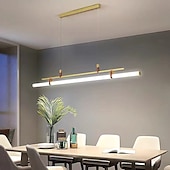 economico Design della linea-Lampada a sospensione a led da 80 cm linea moderna design catena lampada a sospensione regolabile per cucina sala da pranzo soggiorno nero e oro 110-120v 220-240v