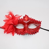 baratos Máscara-sexy diamante máscara veneziana veneza pena flor casamento festa de carnaval desempenho traje roxo sexo senhora máscara mascarada para o dia das bruxas