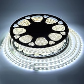 cheap Waterproof Strip Lights-LED Strip Light Plug in Outdoor Waterproof IP67 AC220V 4040 LED Strip Light Diode Tape Holiday Decorative Light LED String with 60led / m with EU Plug