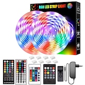 お買い得  WiFi&amp;音楽コントロール-led スマート ストリップ ライト 10 メートル 20 メートル 30 メートル rgb 音楽同期 12v led ストリップ 5050 smd 色を変更する led ライトと bluetooth コントローラ アダプタ寝室ホーム テレビ バックライト diy の装飾