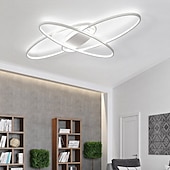 お買い得  シーリングライト調光可能タイプ-90 cm 調光可能 フラッシュ マウント ライト PVC モダン スタイル クラシック スタイリッシュ ブラック モダン 北欧スタイル 110-240 v