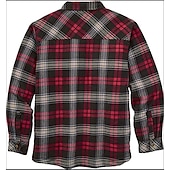 economico camicie di flanella-Per uomo Plaid Camicia di flanella Sopracamicia Manica Lunga Camicia Collo ripiegato Streetwear Quotidiano Stampa Giallo Chiaro Vinaccia Rosso+Grigio+Nero Nero + grigio scuro + blu navy Blu Bottonato