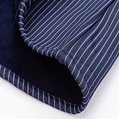 cheap Men's  Overshirts-Men's Dress Shirt Striped Shirt Collared Shirt Button Up Shirt Striped Wedding Casual Black and Red Navy Blue Purple Light Blue Long Sleeve Classic Collar Fall &amp; Winter Clothing Apparel