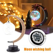 baratos Luzes de Natal-Lâmpada lunar encantada lâmpada de lua led para crianças luz noturna lâmpada de galáxia pendurada lâmpada de lua lua mágica presente de lembrança de luz noturna para decoração de casa (lâmpada de lua)