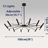 economico Luci a sospensione-Fuochi d&#039;artificio a soffitto rotante, 12/24 luci 39 &quot;/51&quot; lampada da soffitto a puntatore creativo per soggiorno, moderna plafoniera a led da incasso, luci di fuochi d&#039;artificio