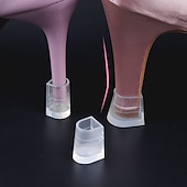 abordables Plantillas-Protectores de tacón alto para mujer: fundas transparentes antideslizantes para tacones de aguja para bodas, eventos en el césped y fiestas al aire libre.