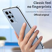 abordables Coques Samsung-Coque de téléphone pour Samsung Galaxy S23 S22 S21 Plus Ultra arrière en plastique dépoli étui complet protecteur contre la poussière en TPU PC métal de couleur unie
