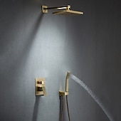 abordables Robinets de douche-Robinet de douche, robinet de douche Système de pommeau de douche à effet pluie - Douchette incluse
