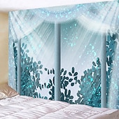 Недорогие Тапестри́ на океа́нском пляже-Window Landscape Wall Tapestry Art Decor Blanket Curtain Hanging Home Bedroom Living Room Decoration Coconut Tree Sea Ocean Beach