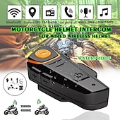 voordelige Motorhelm headsets-Motorhelm bluetooth headset full duplex intercom speaker fm radio motor communicatie systeem handsfree waterdichte hoofdtelefoon 1000m