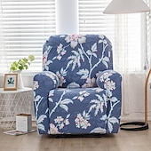 cheap Recliner Chair Cover-Recliner Covers Slipcovers Super Stretch Floral Printed Sofa Couch Cover Non Slip 1 Seater Lazy Boy Chair Covers Furniture Protector with Side Pocket for Living Room