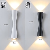 economico applique da esterno-lampada da parete esterna impermeabile 10w 15w led moderna lampada da parete veranda e terrazza lampada da parete oro nero materiale in alluminio è adatta per soggiorno bagno e corridoio ac85-265v