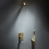abordables Robinets de douche-Robinet de douche, robinet de douche Système de pommeau de douche à effet pluie - Douchette incluse