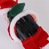economico Ornamenti-musica elettrica natalizia babbo natale scala da arrampicata, calze della Befana per bambini, divertenti ornamenti per bambole con corda da arrampicata, regali e decorazioni natalizie unici